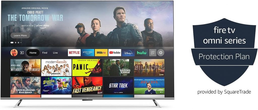 Amazon Fire TV 65 Omni Series 4K UHD smart TV with Dolby Vision, hands-free with Alexa + 4-Year Protection Plan