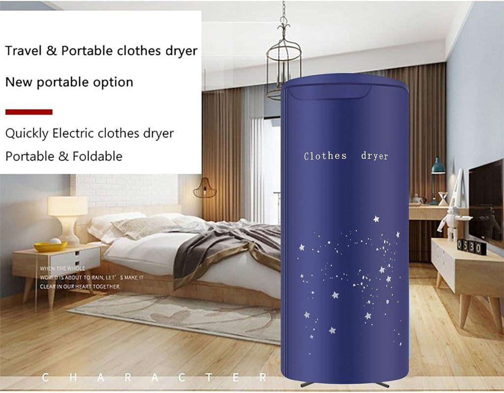 Clothes Dryer Portable Travel Mini 900W dryer machine,Portable dryer for apartments,Nekithia New Generation Electric Clothes Drying