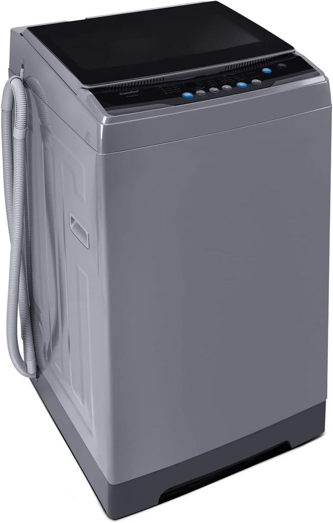 COMFEE’ 1.6 Cu.ft Portable Washing Machine, 11lbs Capacity Fully Automatic Compact Washer with Wheels, 6 Wash Programs Laundry Washer with Drain Pump, Ideal for Apartments, RV, Camping, Magnetic Gray