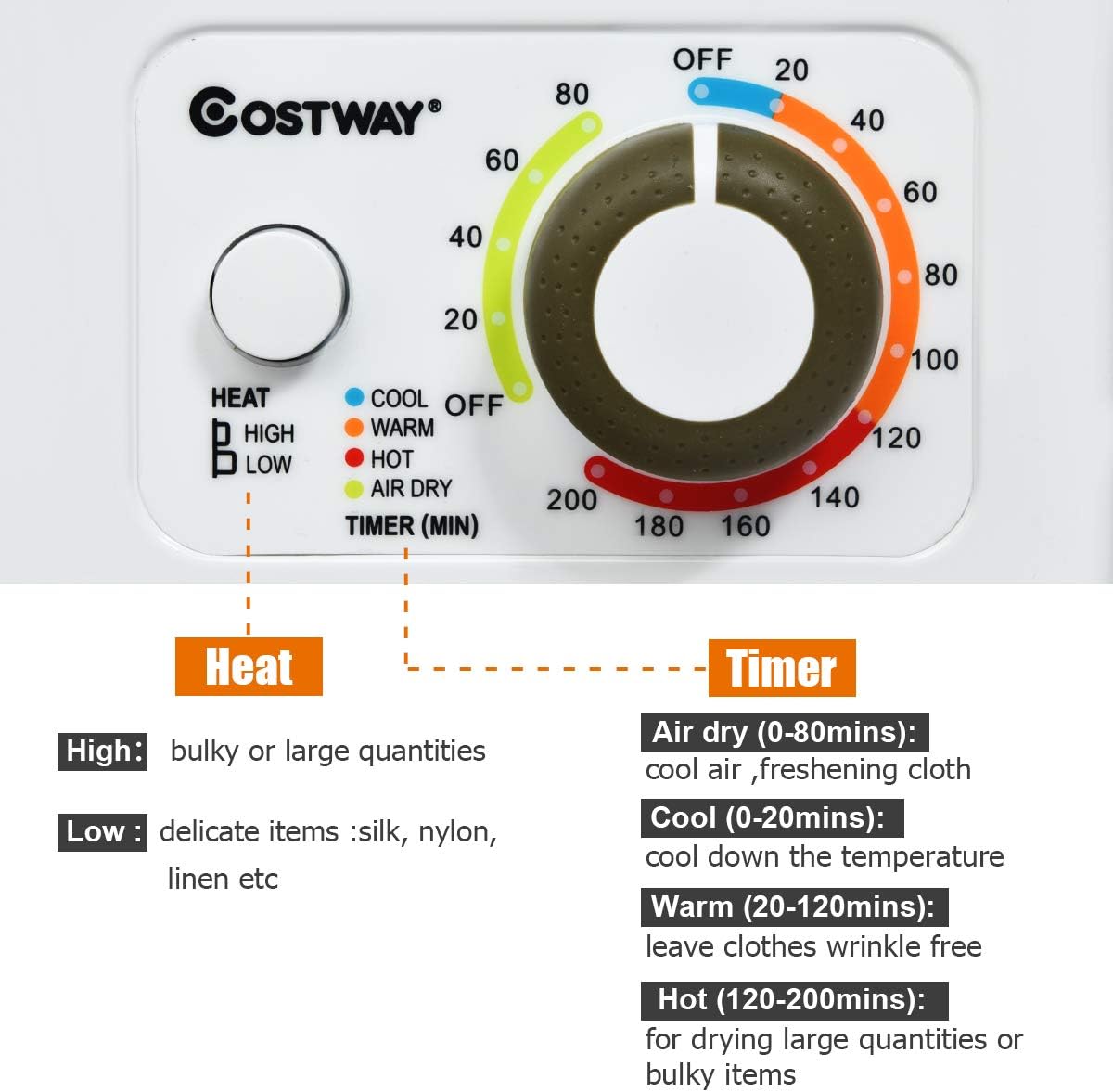 COSTWAY Compact Laundry Dryer Review