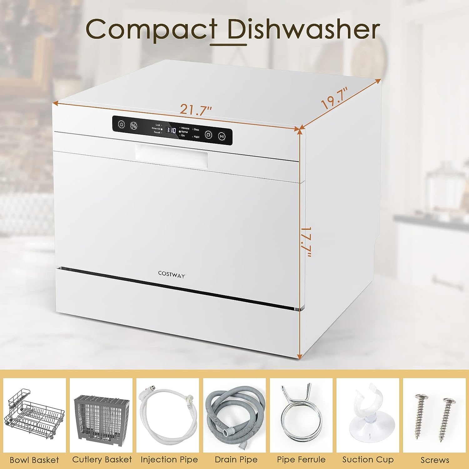 COSTWAY Countertop Dishwasher Review