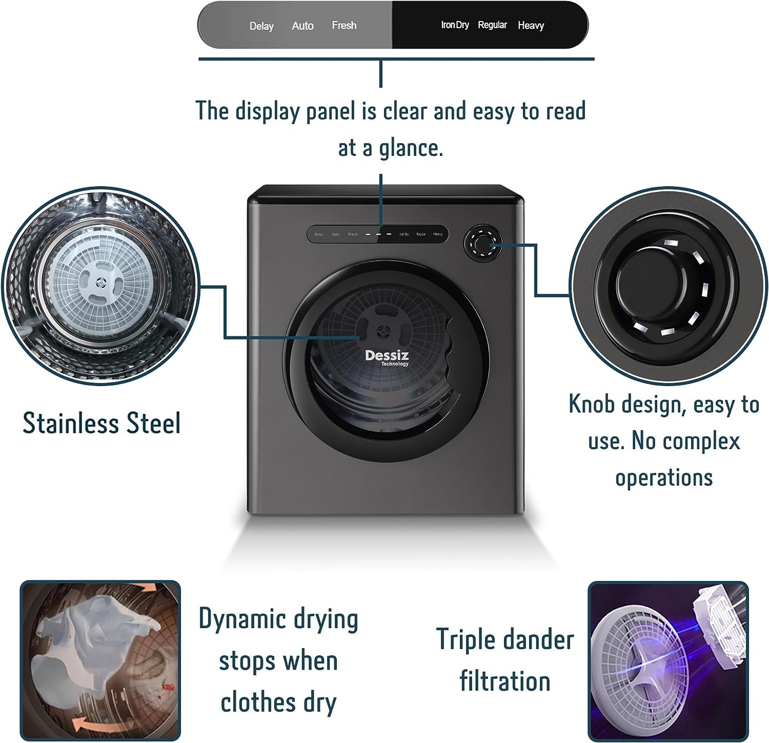 Dessiz Digital Control Compact Laundry Dryer Review