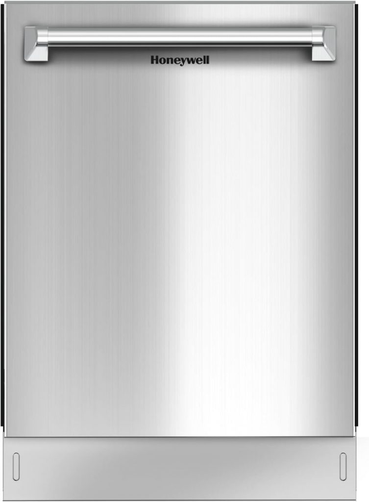 Honeywell 24 Inch Dishwasher with 14 Place settings, 6 Washing Programs, Stainless Steel Tub, UL/Energy Star- Stainless Steel