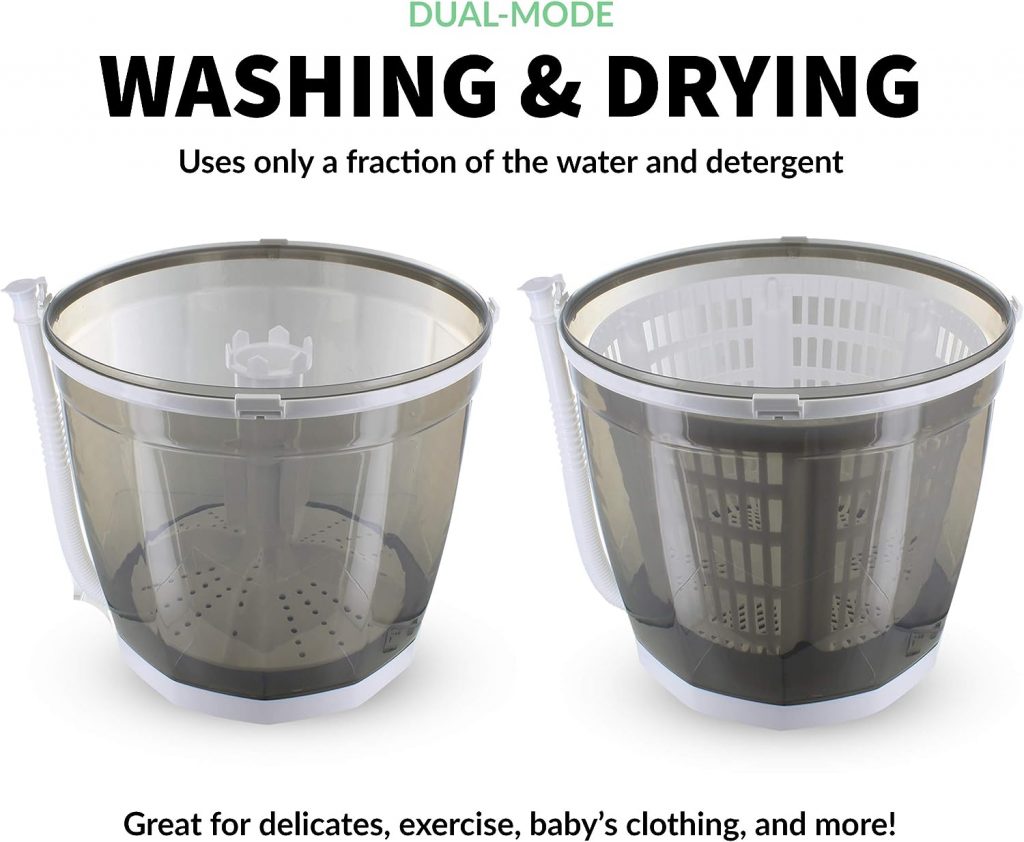 KHOMO GEAR - Mini Portable Washing Machine - Washer and Dryer - Manual Non Electric