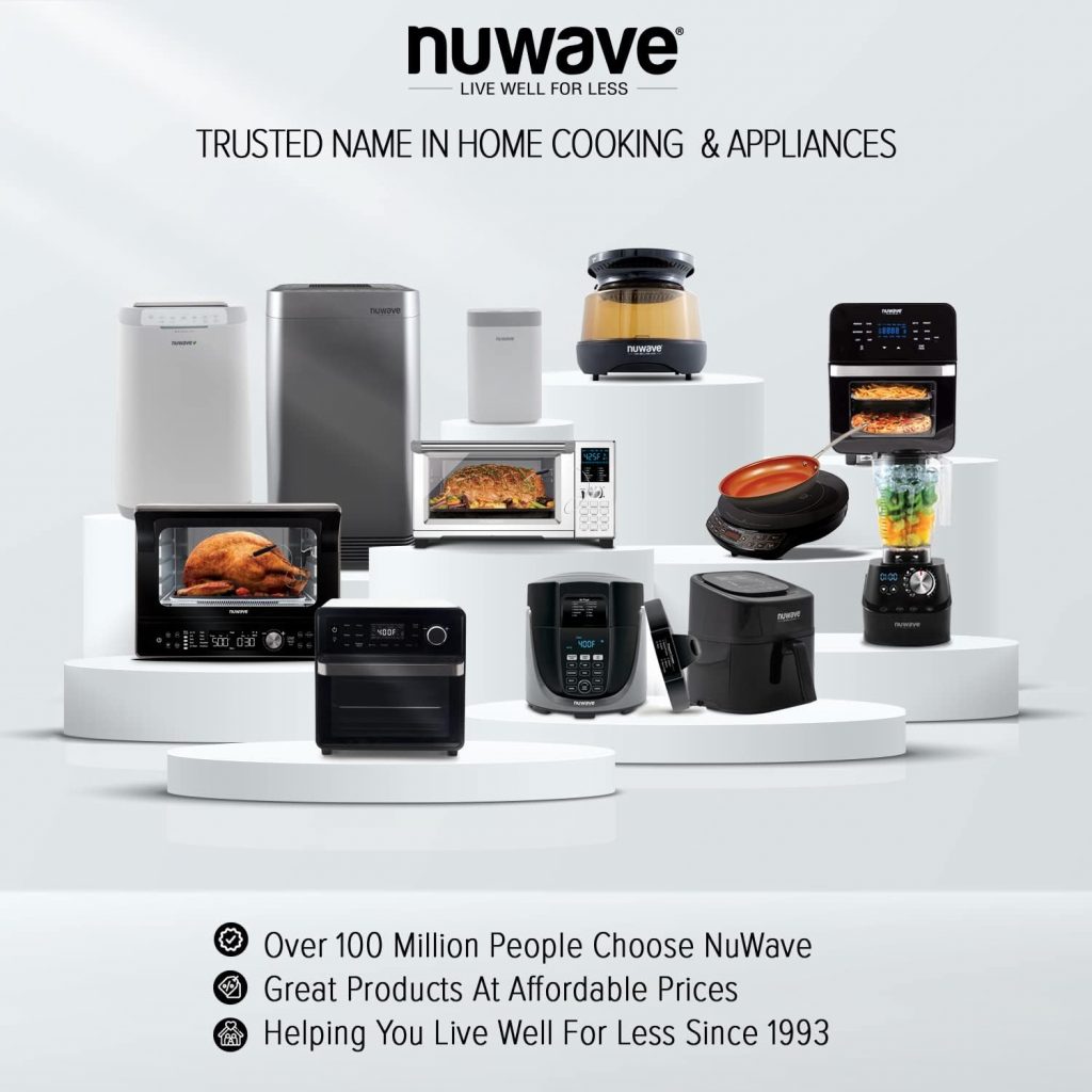 NUWAVE Bravo Air Fryer Oven, 12-in-1, 30QT XL Large Capacity Digital Countertop Convection Oven, silver