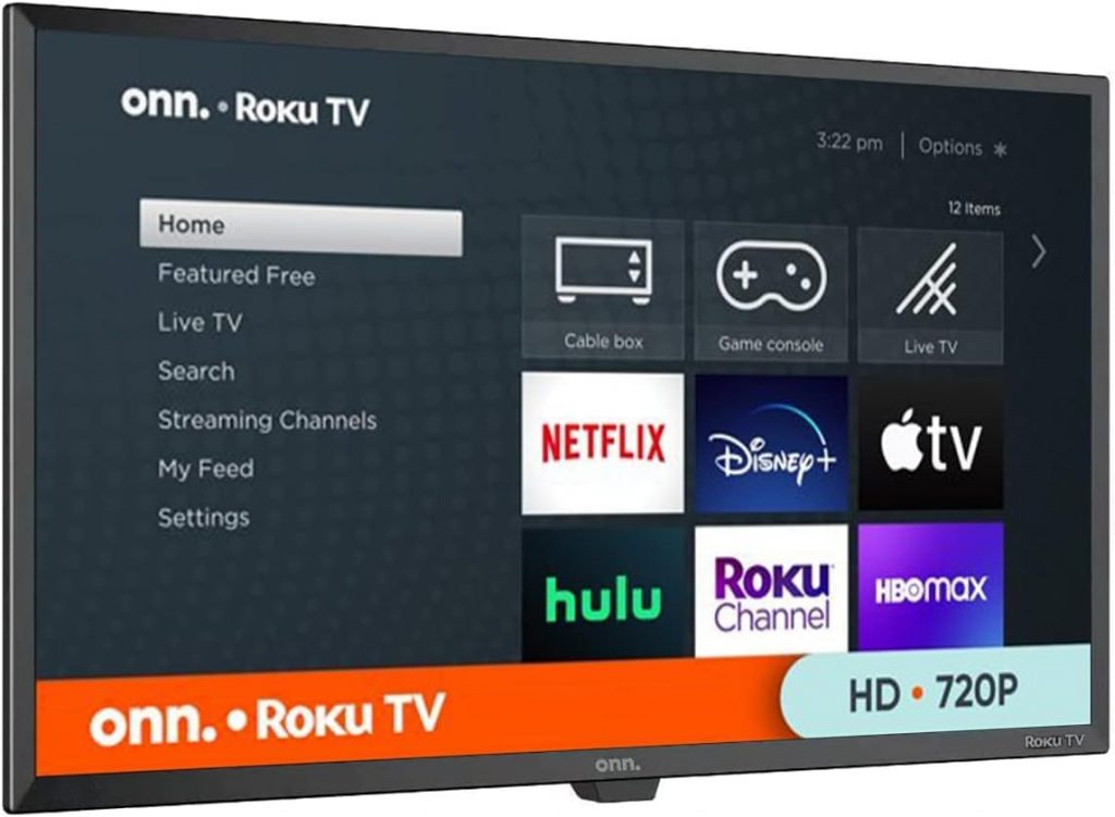 Onn. 100012589 32 720P HD Roku Smart TV Includes Wall Mount 2020 Model (No Leg Stands) (Renewed)