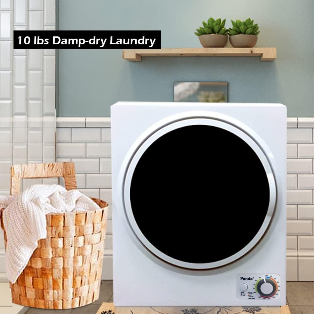 Panda 110V 850W Electric Compact Portable Clothes Laundry Dryer with Stainless Steel Tub Apartment Size 1.5 cu.ft