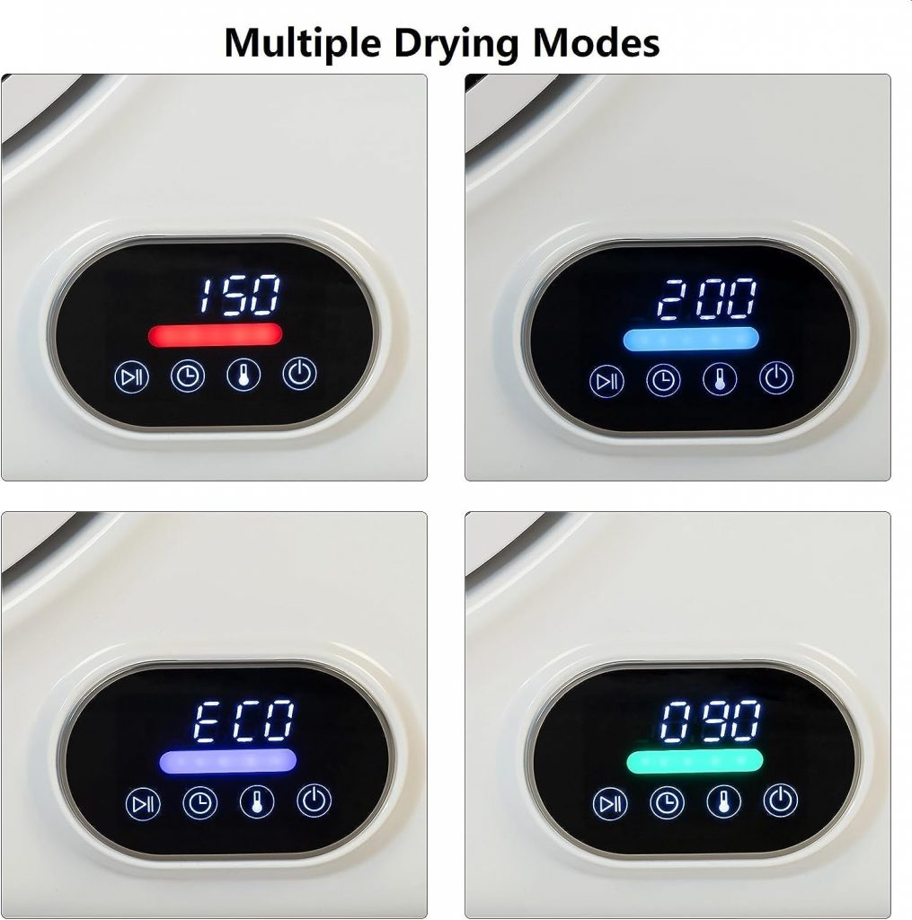 ROVSUN Portable Clothes Dryer, 110V High End Front Load Laundry Tumble Dryer Machine with Stainless Steel Tub High End LCD Touch Panel for Apartment, Dorm, 850W