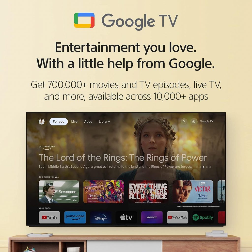Sony 75 Inch 4K Ultra HD TV X77L Series: LED Smart Google TV KD75X77L- 2023 Model, Black