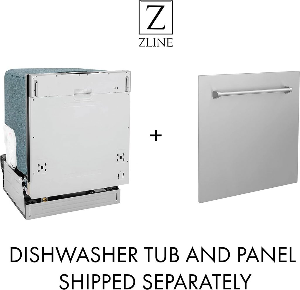 ZLINE 18 in. Top Control Dishwasher in Stainless Steel with Stainless Steel Tub and Traditional Style Handle