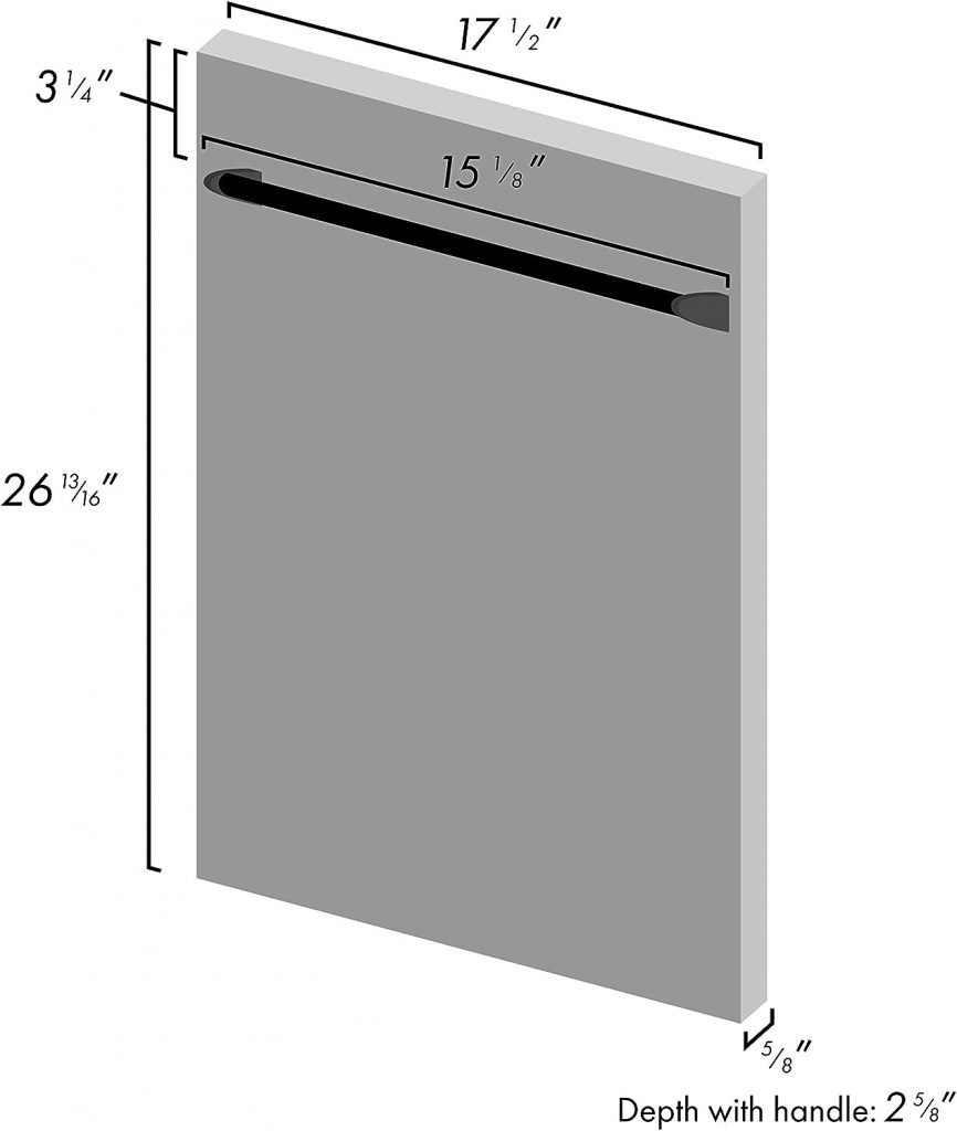 ZLINE 18 in. Top Control Dishwasher in Stainless Steel with Stainless Steel Tub and Traditional Style Handle